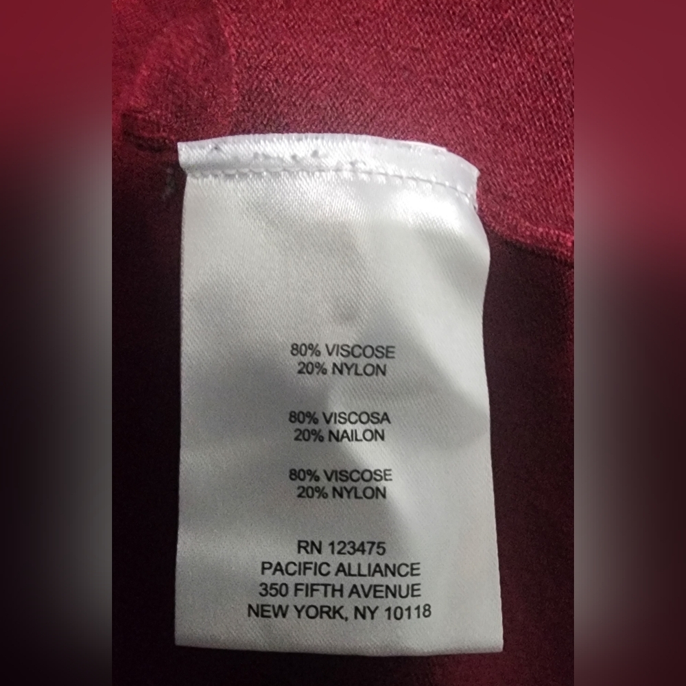 ​🌷Jones New York Burgundy Open-Front Knit Cardigan 🌷 Size 1X - Picture 3 of 5